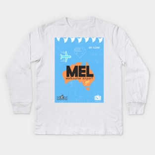 MEL Melbourne airport Kids Long Sleeve T-Shirt